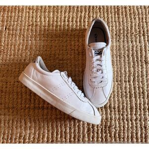 ASOS/Superga 2843 Club S Genuine Leather White Snake Heel Unisex Size 40